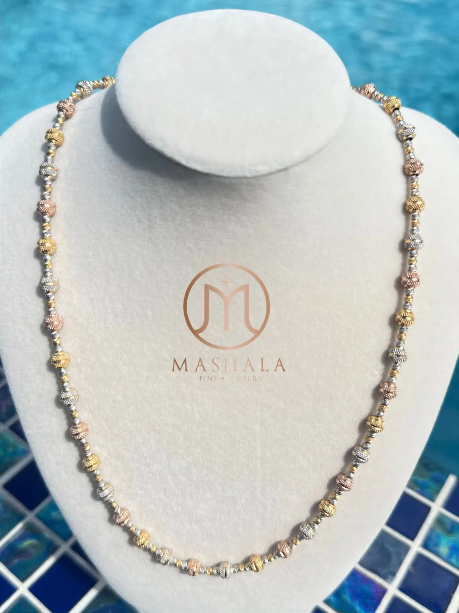 Tricolor Sparkle Necklace